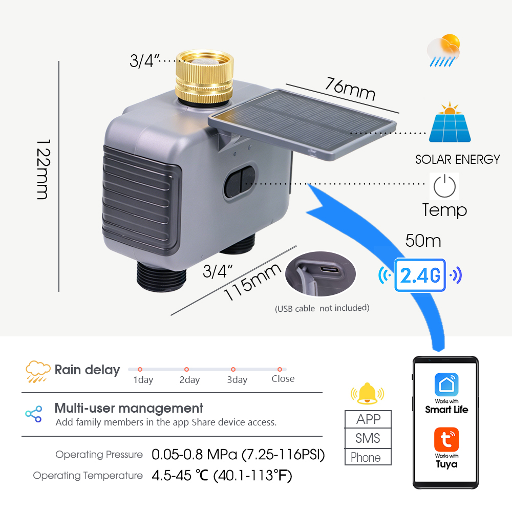 Tuay Smart Solar 2 Bölgeli Sul - Smart Garden Valve incelemesi ve fiyatı